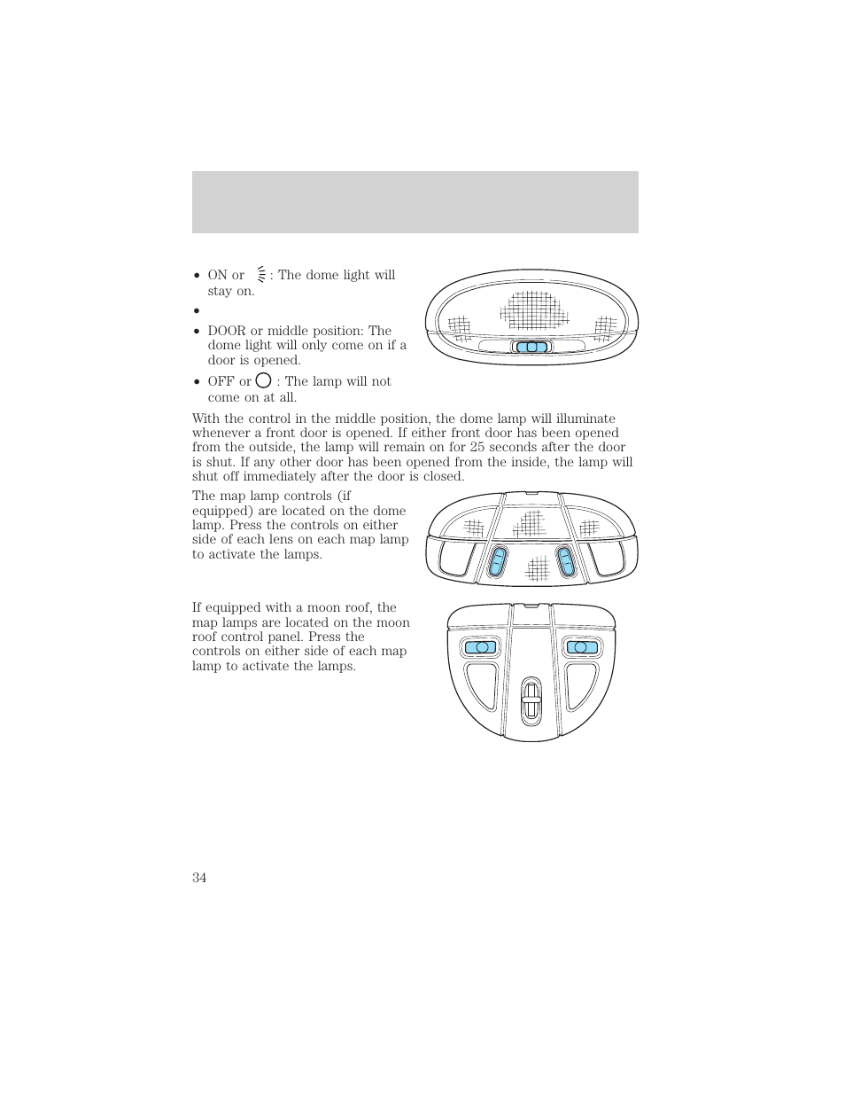 Lights | FORD 2005 Taurus v.1 User Manual | Page 34 / 248