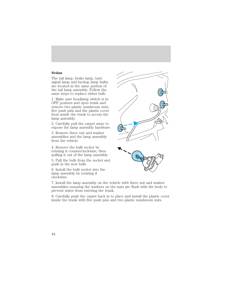 Lights | FORD 2005 Taurus v.1 User Manual | Page 44 / 248