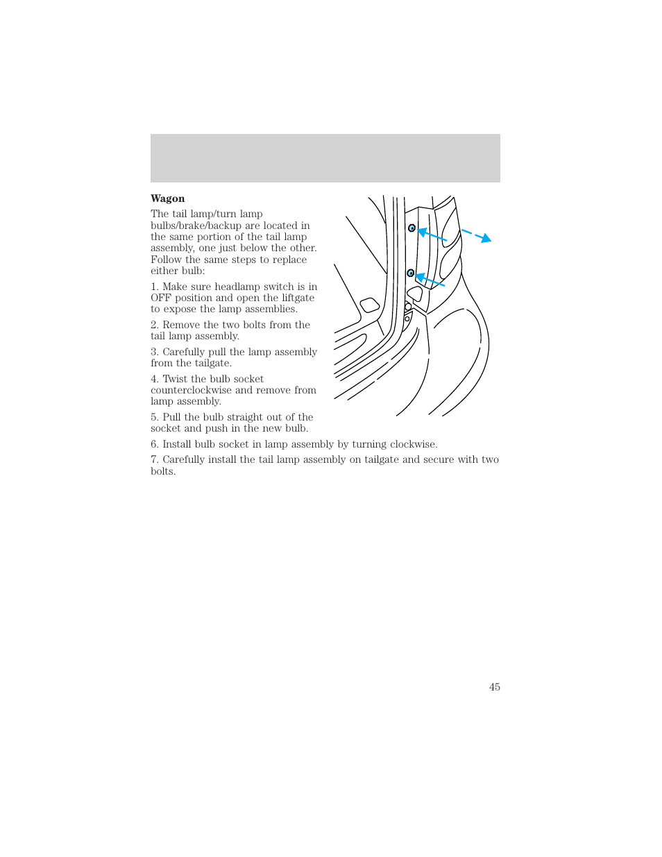 Lights | FORD 2005 Taurus v.1 User Manual | Page 45 / 248