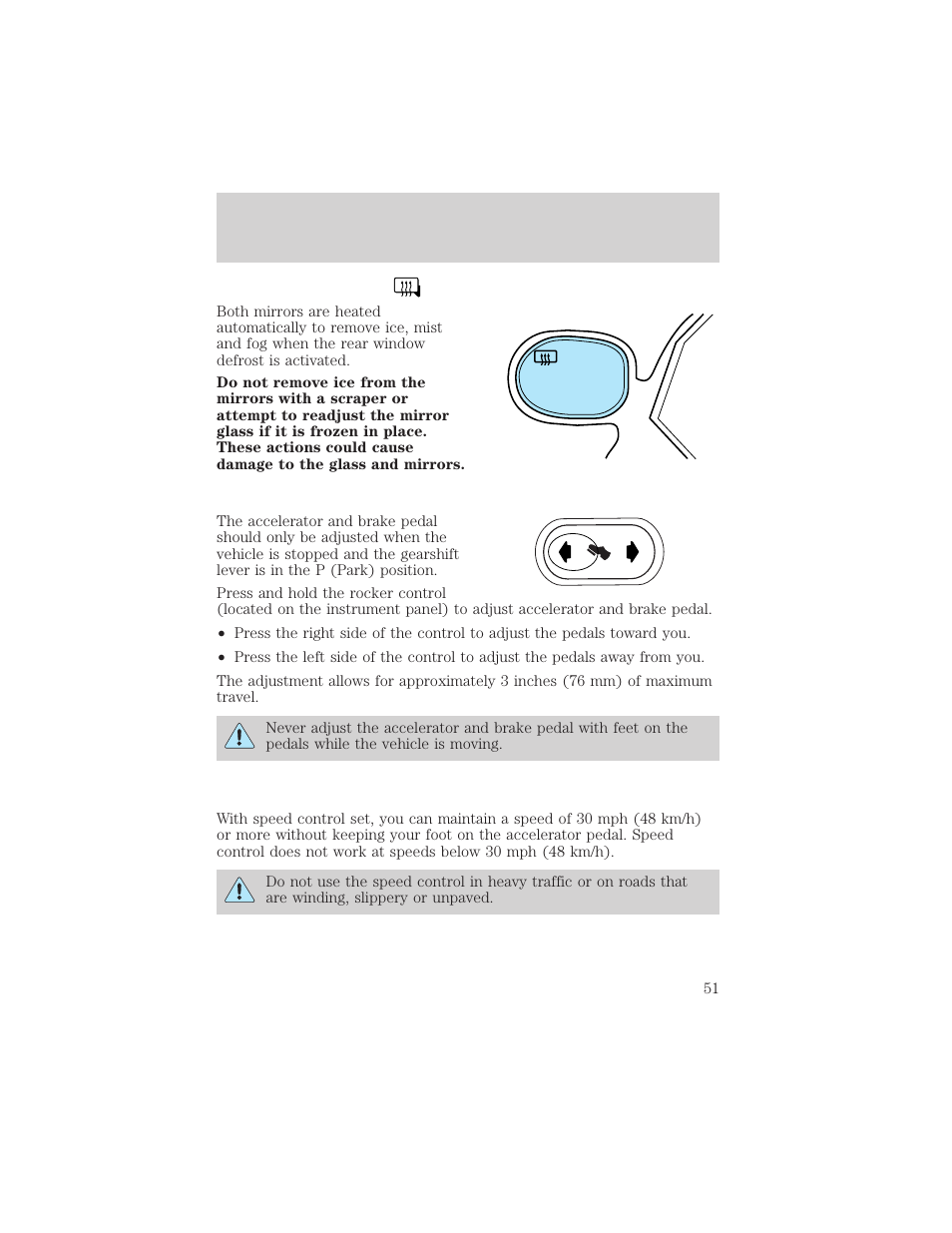 Driver controls | FORD 2005 Taurus v.1 User Manual | Page 51 / 248