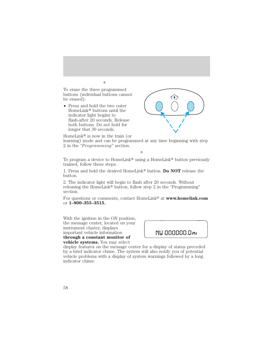 Driver controls | FORD 2005 Taurus v.1 User Manual | Page 58 / 248