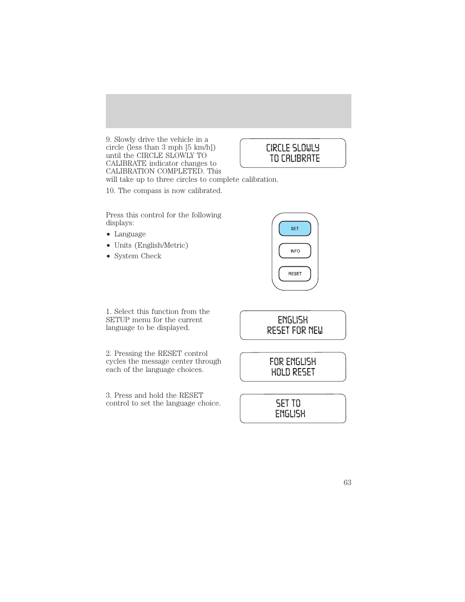 Driver controls | FORD 2005 Taurus v.1 User Manual | Page 63 / 248