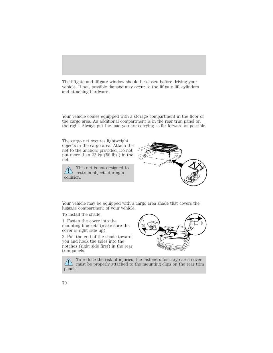 Driver controls | FORD 2005 Taurus v.1 User Manual | Page 70 / 248