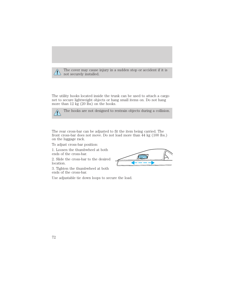 Driver controls | FORD 2005 Taurus v.1 User Manual | Page 72 / 248