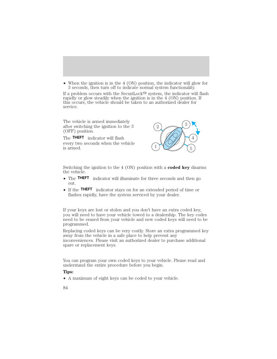 Locks and security | FORD 2005 Taurus v.1 User Manual | Page 84 / 248