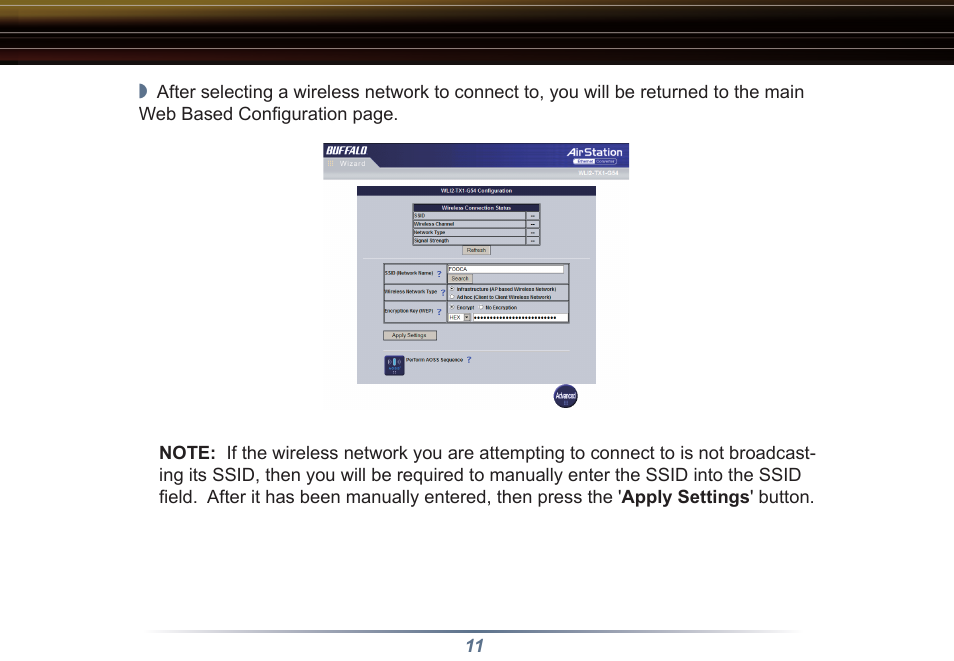 Buffalo Technology WLI3-TX1-G54 User Manual | Page 11 / 27