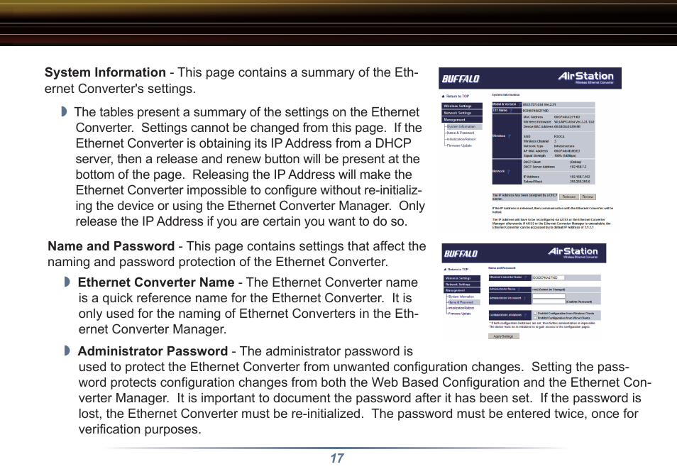 Buffalo Technology WLI3-TX1-G54 User Manual | Page 17 / 27