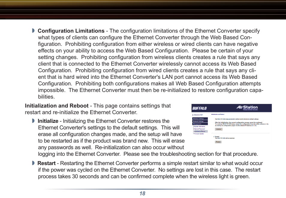 Buffalo Technology WLI3-TX1-G54 User Manual | Page 18 / 27