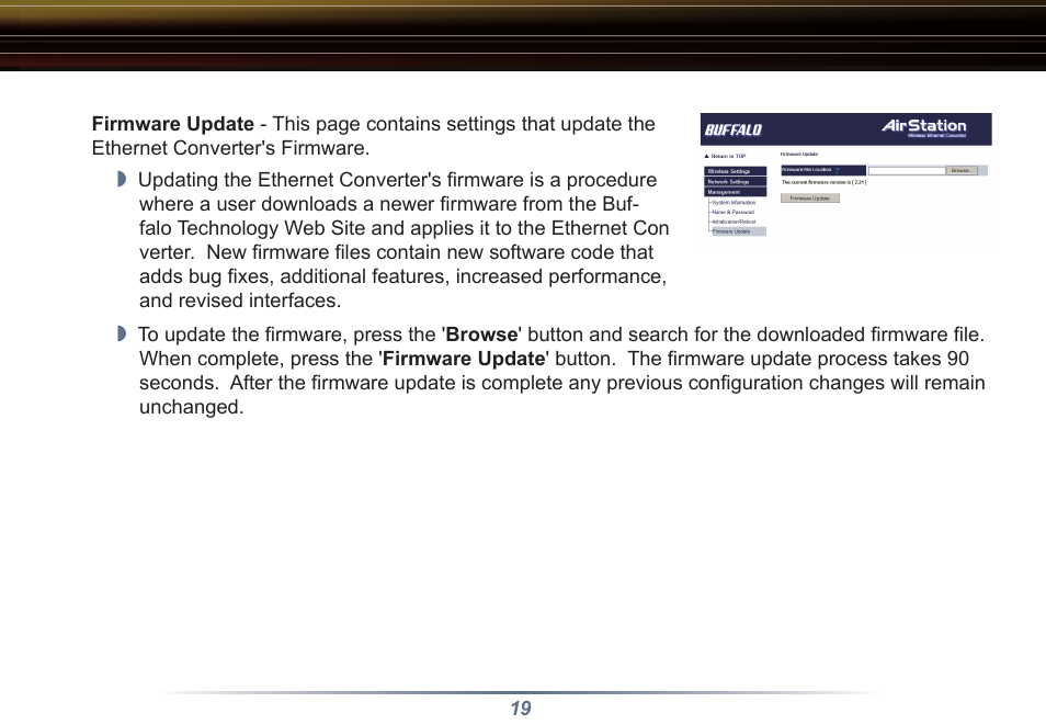 Buffalo Technology WLI3-TX1-G54 User Manual | Page 19 / 27