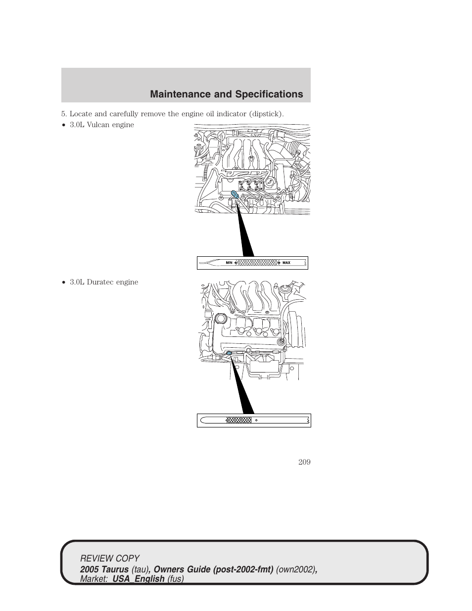FORD 2005 Taurus v.2 User Manual | Page 209 / 248
