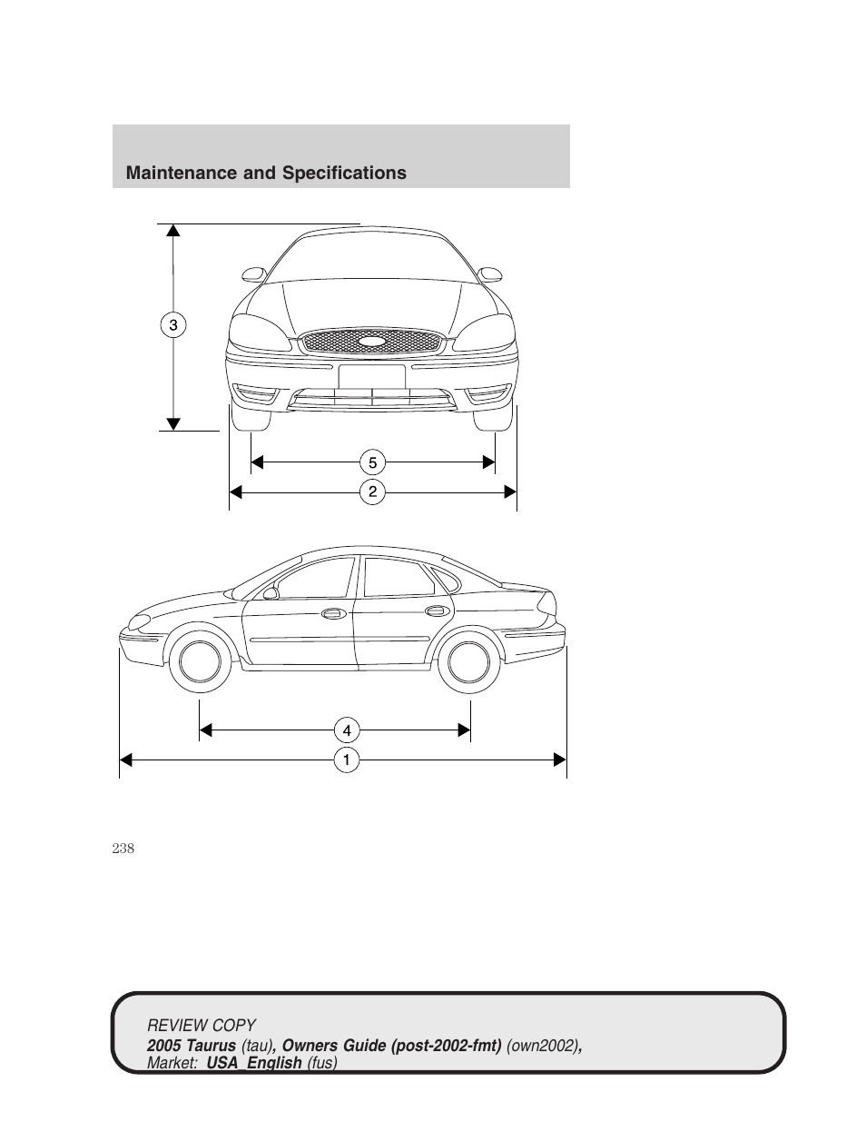 FORD 2005 Taurus v.2 User Manual | Page 238 / 248