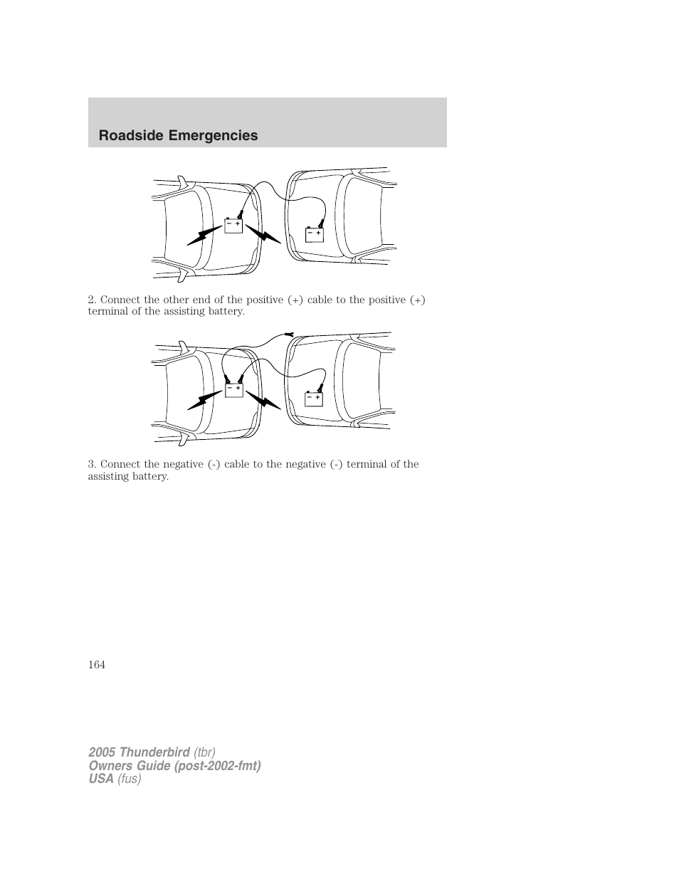 Roadside emergencies | FORD 2005 Thunderbird v.2 User Manual | Page 164 / 232