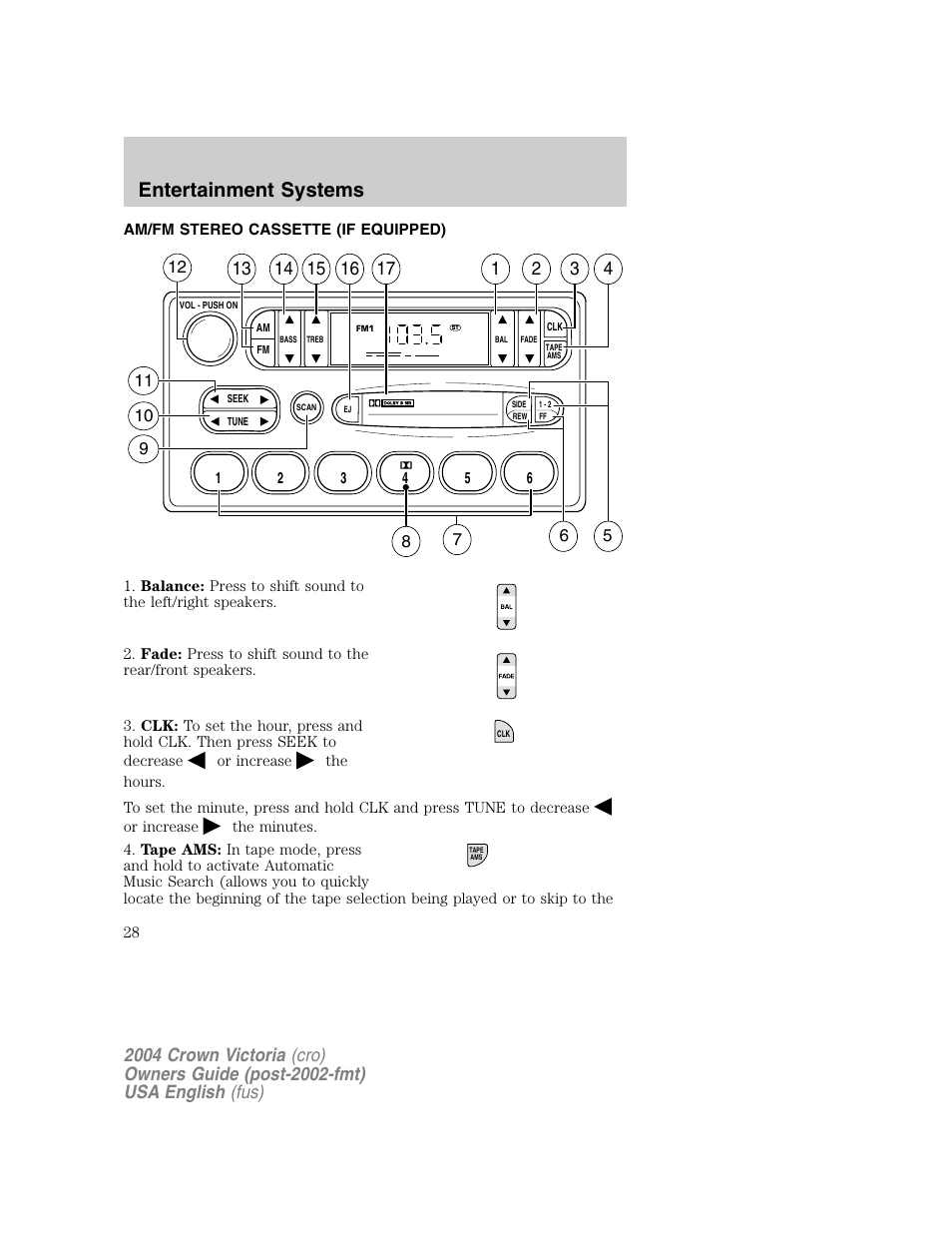 Entertainment systems | FORD 2004 Crown Victoria v.1 User Manual | Page 28 / 248