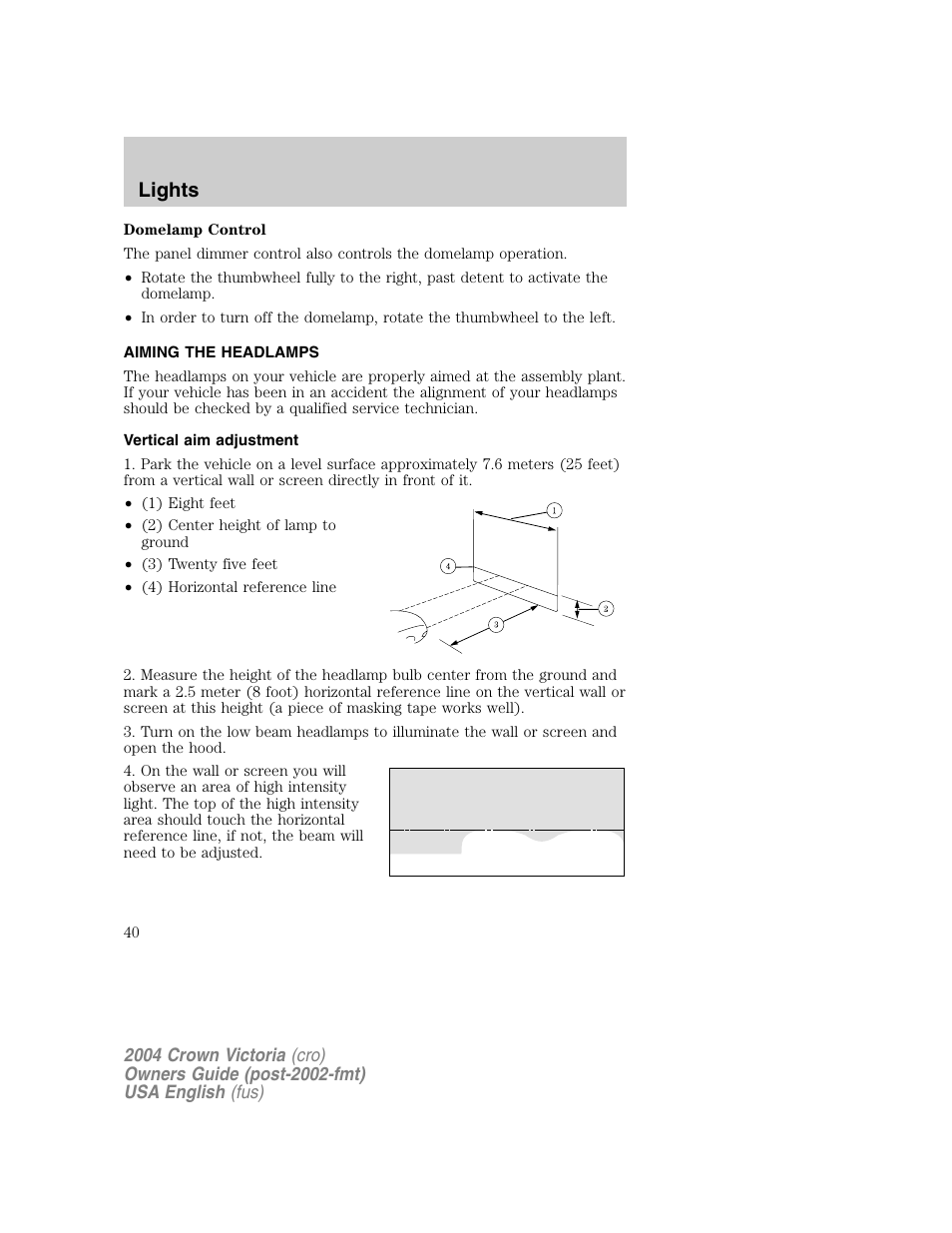 Lights | FORD 2004 Crown Victoria v.1 User Manual | Page 40 / 248