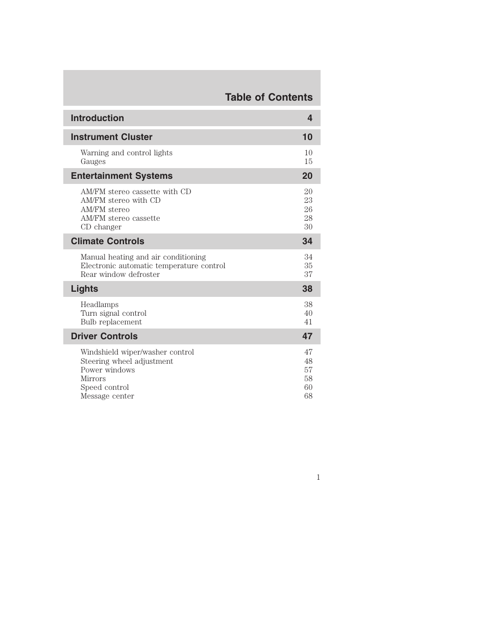 FORD 2004 Crown Victoria v.2 User Manual | 248 pages