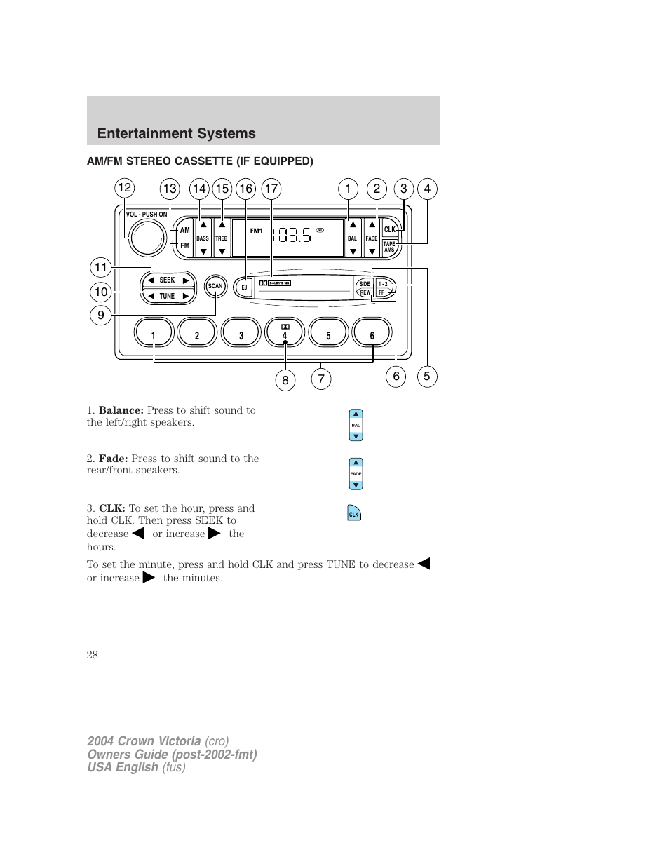 Entertainment systems | FORD 2004 Crown Victoria v.2 User Manual | Page 28 / 248