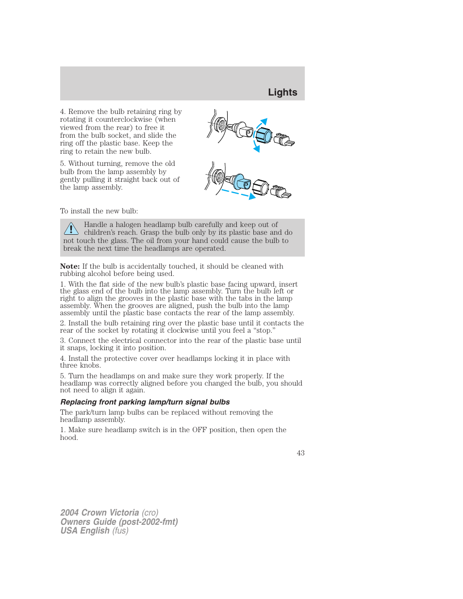 Lights | FORD 2004 Crown Victoria v.2 User Manual | Page 43 / 248