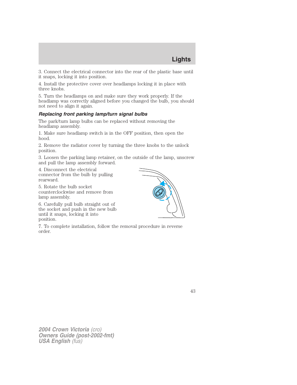 Lights | FORD 2004 Crown Victoria v.3 User Manual | Page 43 / 248