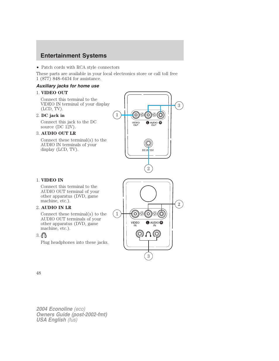 Entertainment systems | FORD 2004 E-450 v.2 User Manual | Page 48 / 248