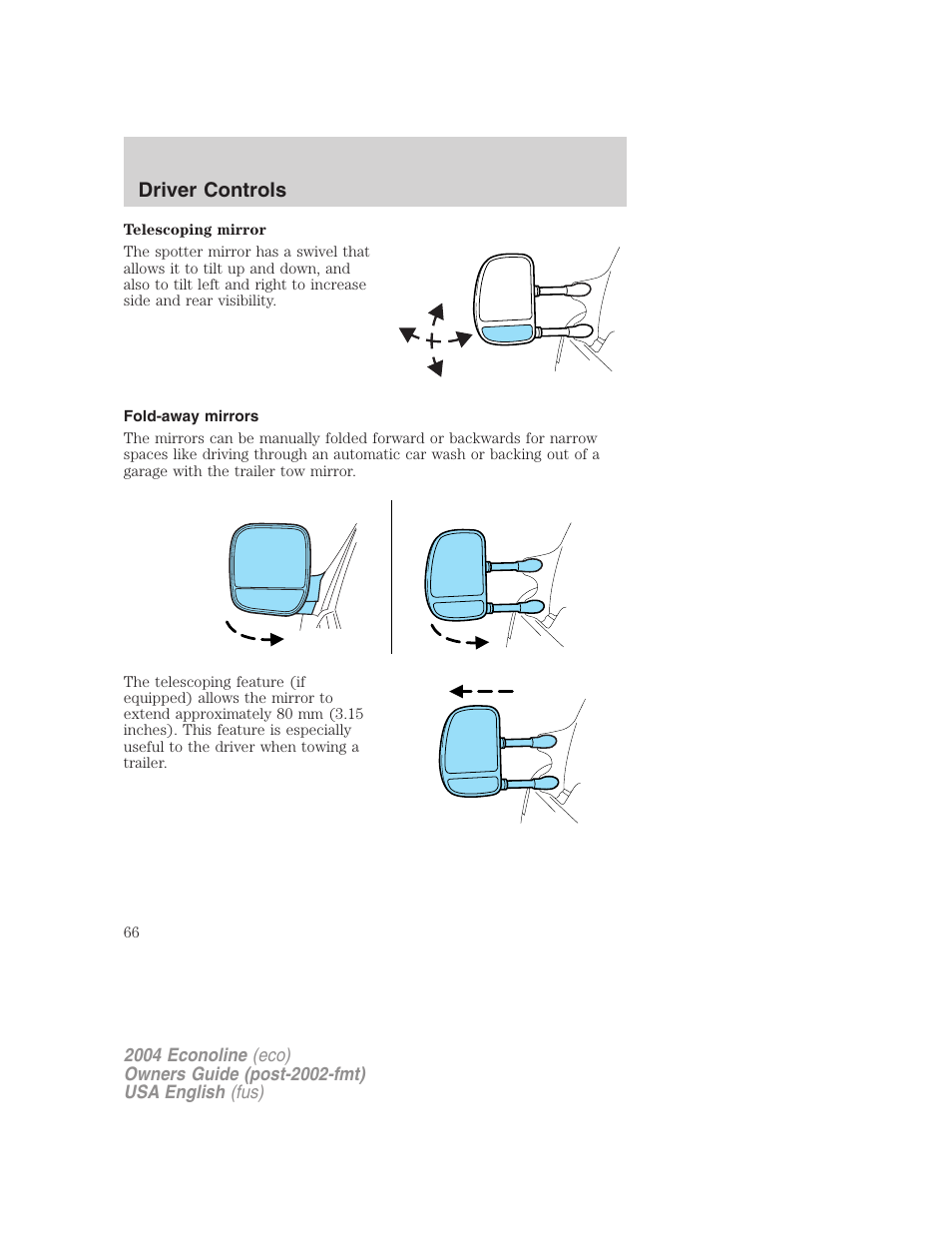 Driver controls | FORD 2004 E-450 v.2 User Manual | Page 66 / 248