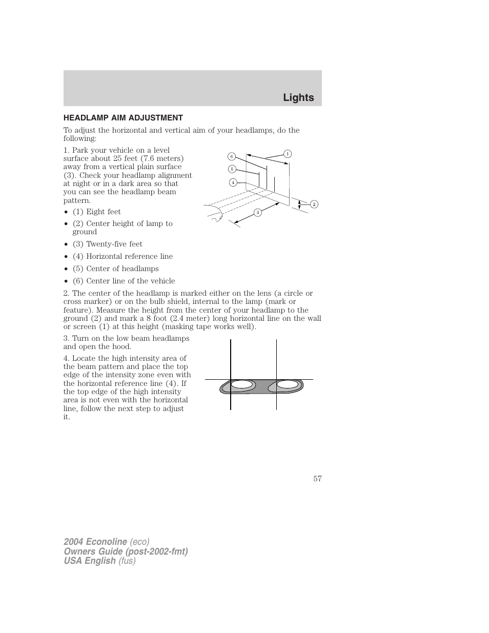 Lights | FORD 2004 E-450 v.3 User Manual | Page 57 / 256