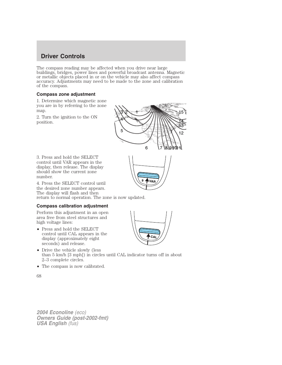 Driver controls | FORD 2004 E-450 v.3 User Manual | Page 68 / 256