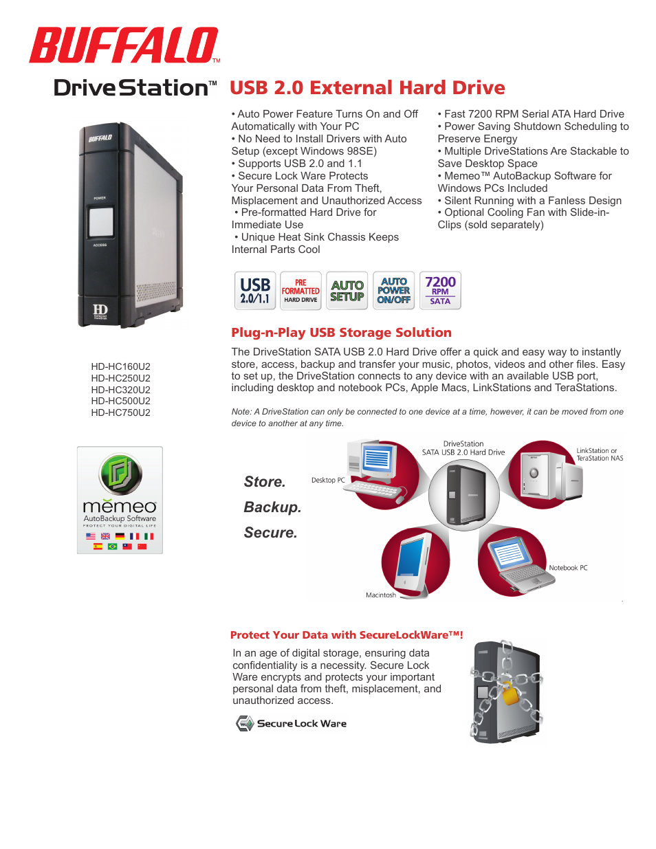 Buffalo Technology HD-HC250U2 User Manual | 2 pages