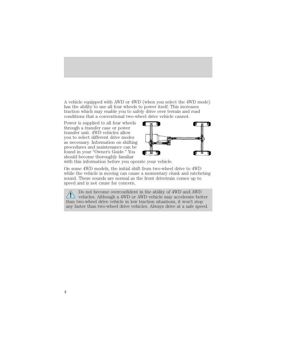 Vehicle characteristics | FORD 2004 Ranger v.2 User Manual | Page 28 / 48