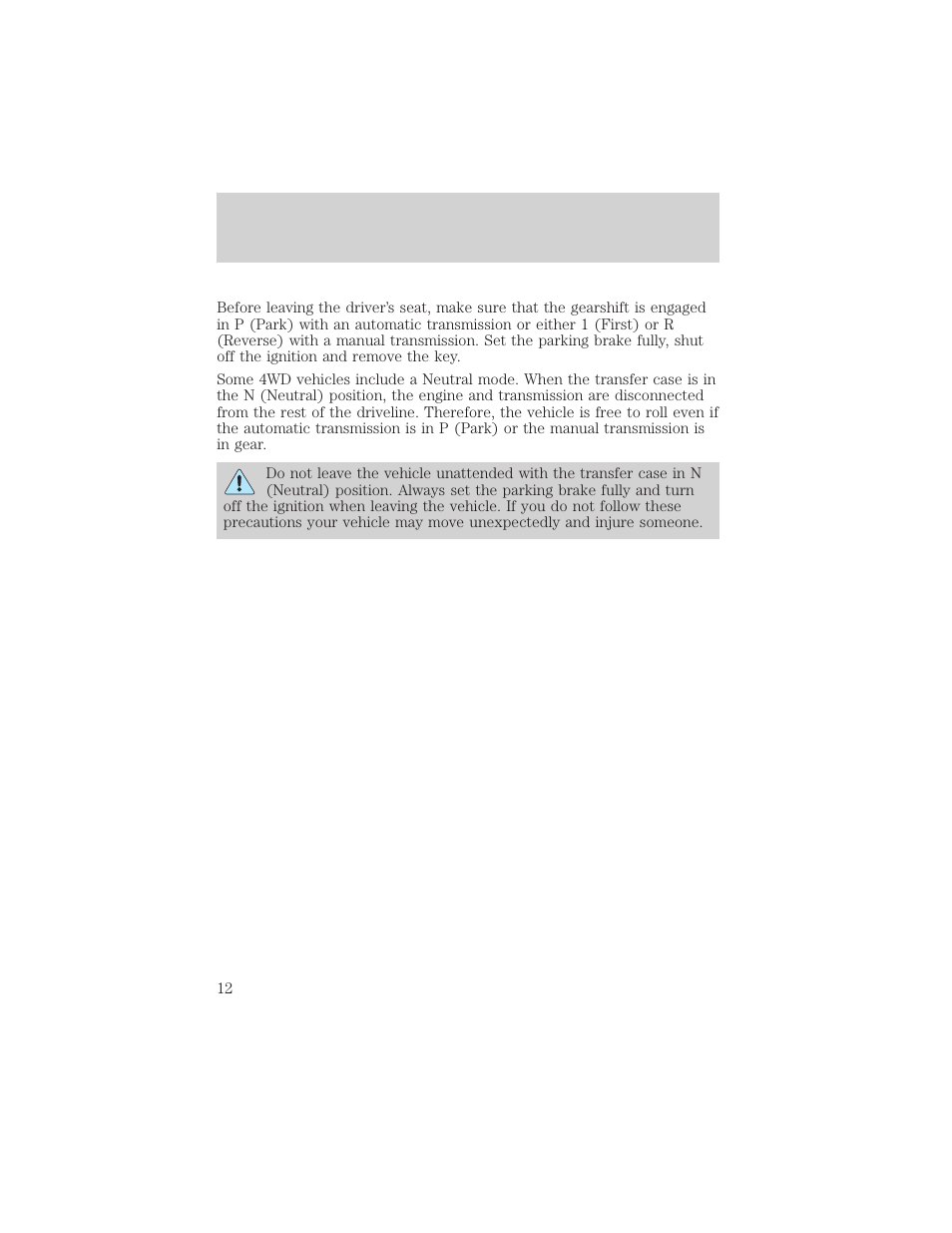 Driving off-road | FORD 2004 Ranger v.2 User Manual | Page 36 / 48