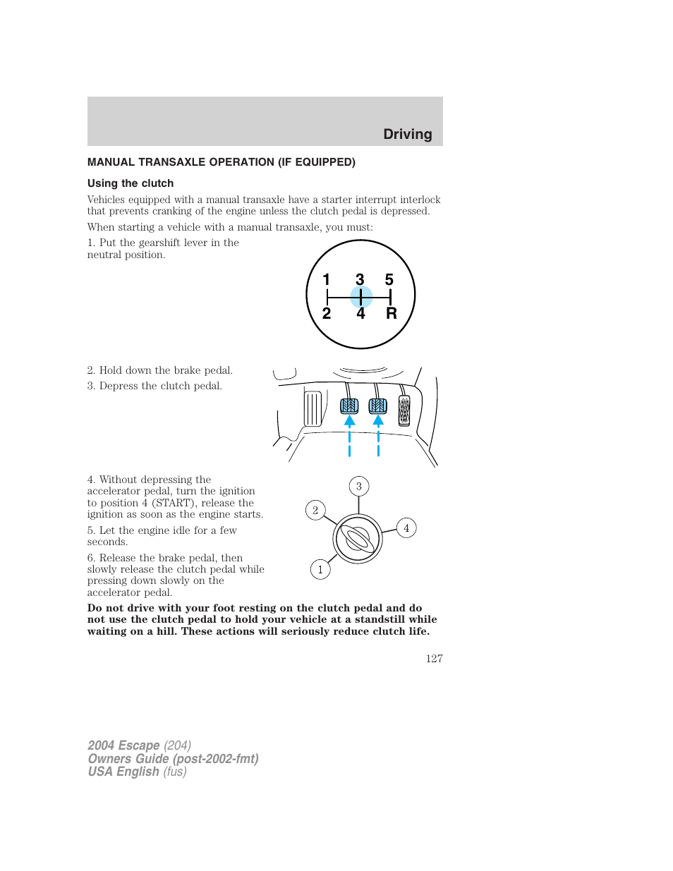 FORD 2004 Escape v.1 User Manual | Page 127 / 240