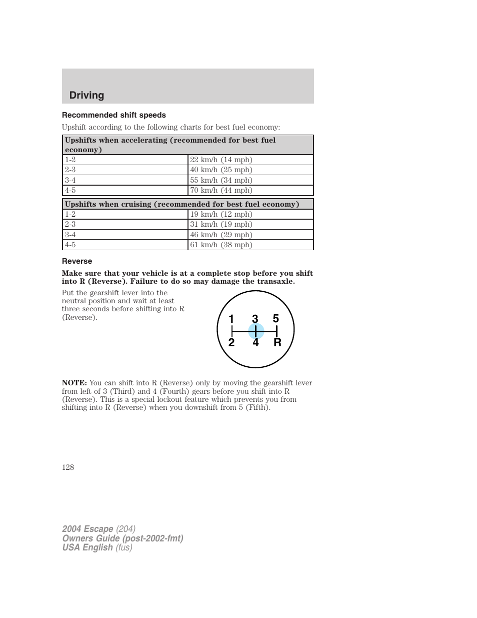 FORD 2004 Escape v.1 User Manual | Page 128 / 240