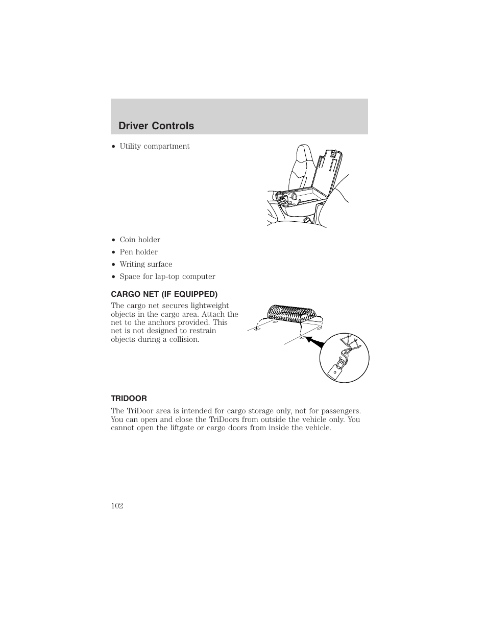 Driver controls | FORD 2004 Excursion v.1 User Manual | Page 102 / 272