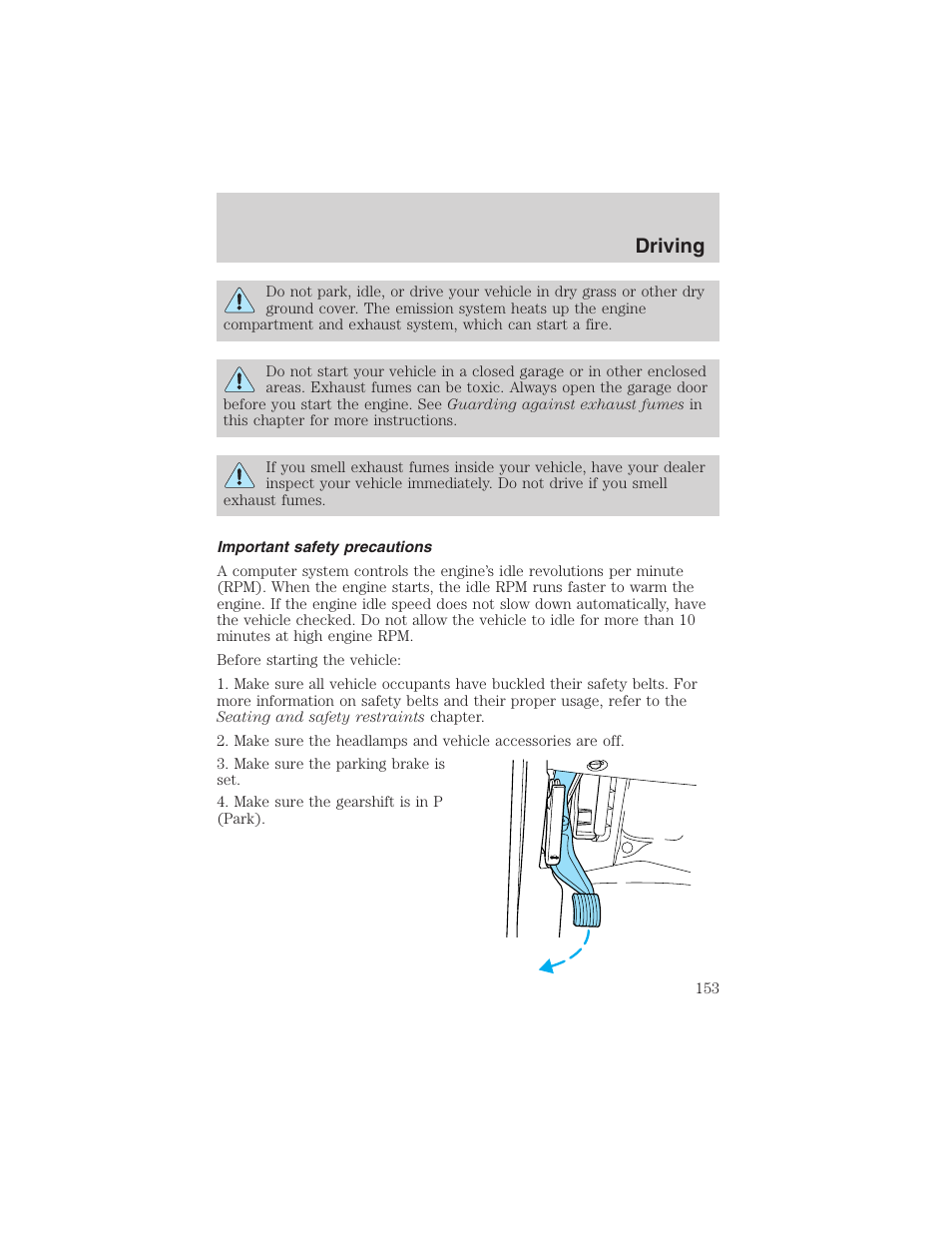 Driving | FORD 2004 Excursion v.1 User Manual | Page 153 / 272
