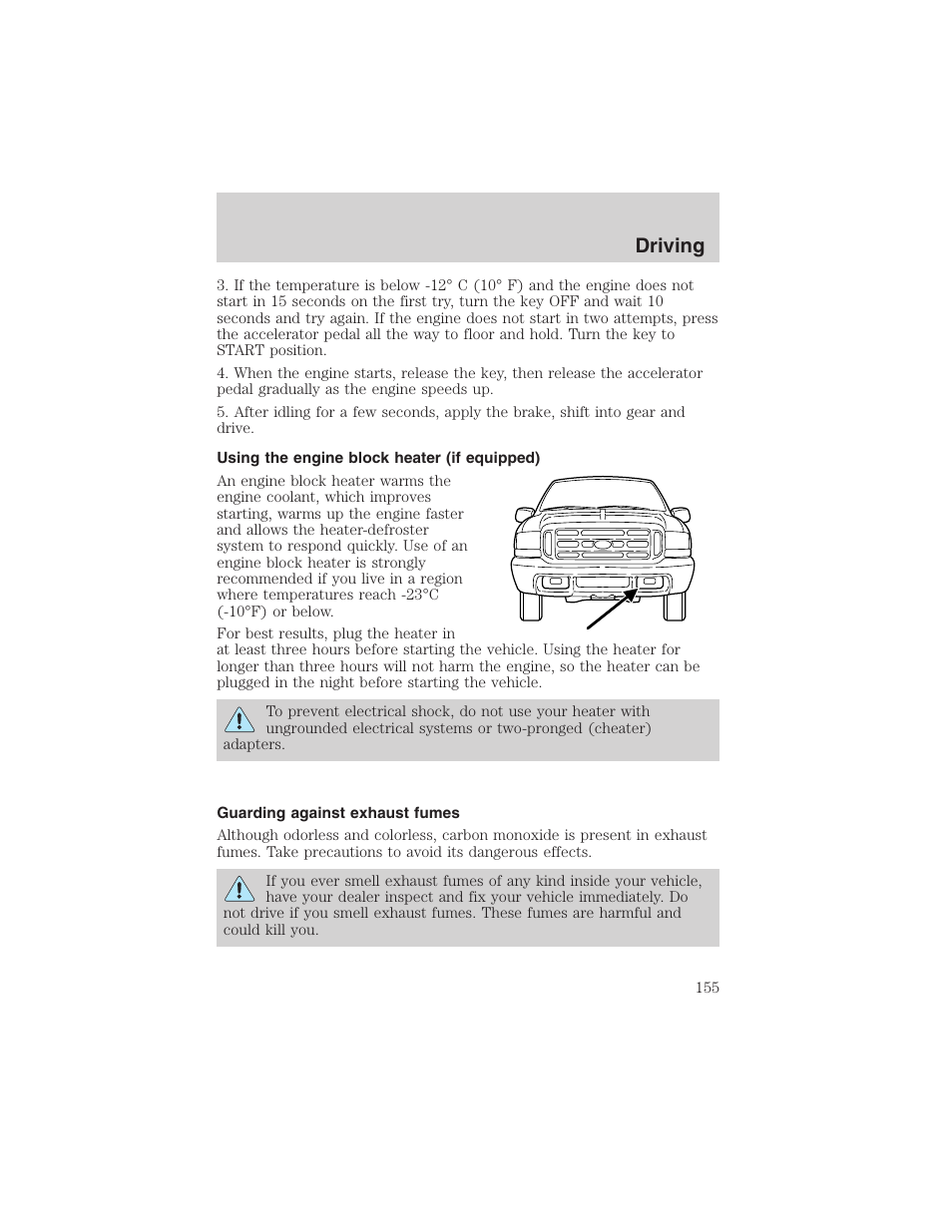 Driving | FORD 2004 Excursion v.1 User Manual | Page 155 / 272