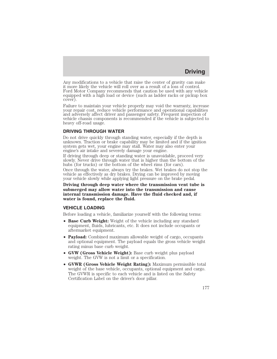 Driving | FORD 2004 Excursion v.1 User Manual | Page 177 / 272