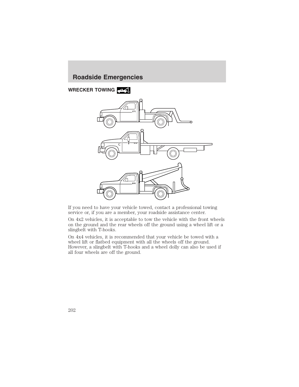 Roadside emergencies | FORD 2004 Excursion v.1 User Manual | Page 202 / 272