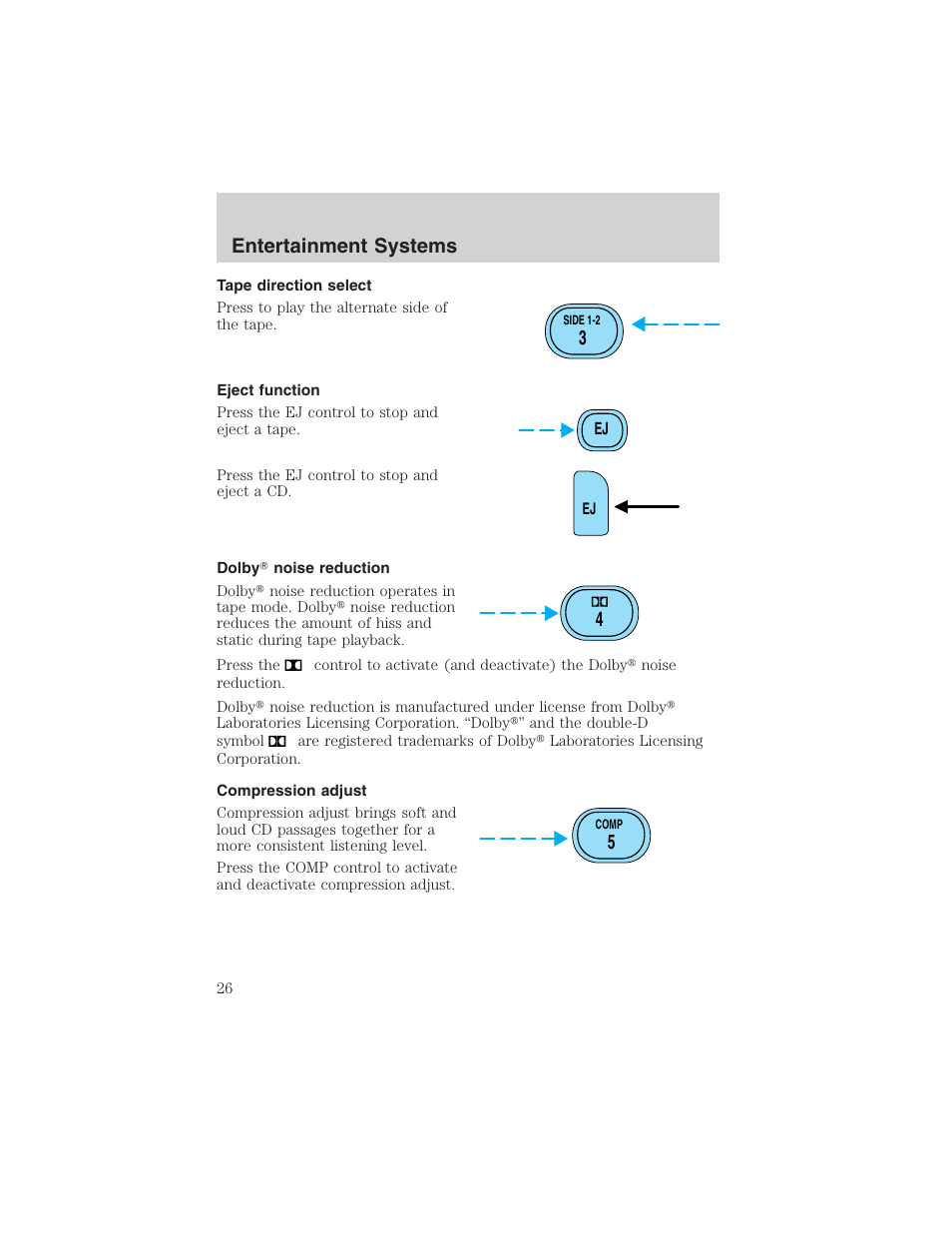 Entertainment systems | FORD 2004 Excursion v.1 User Manual | Page 26 / 272