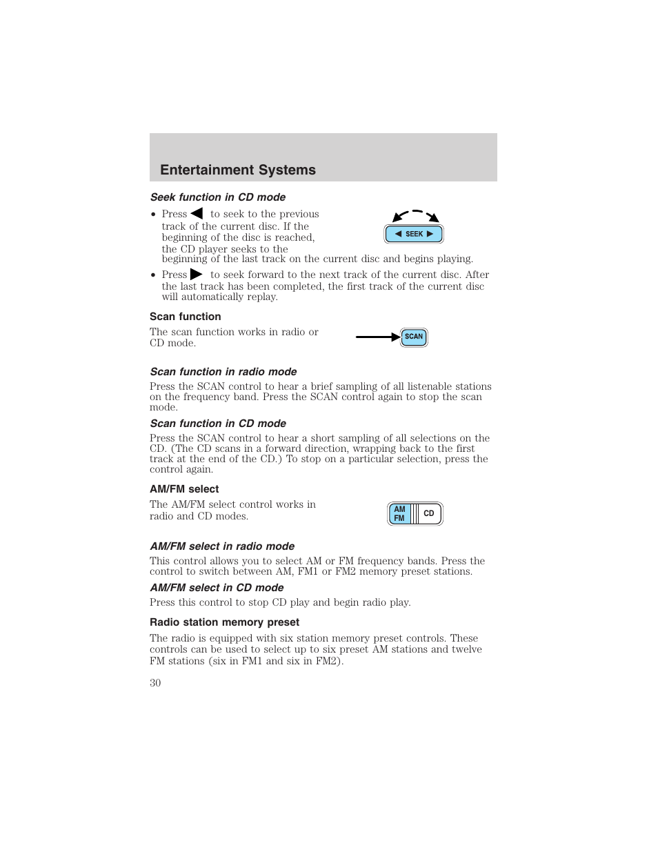 Entertainment systems | FORD 2004 Excursion v.1 User Manual | Page 30 / 272