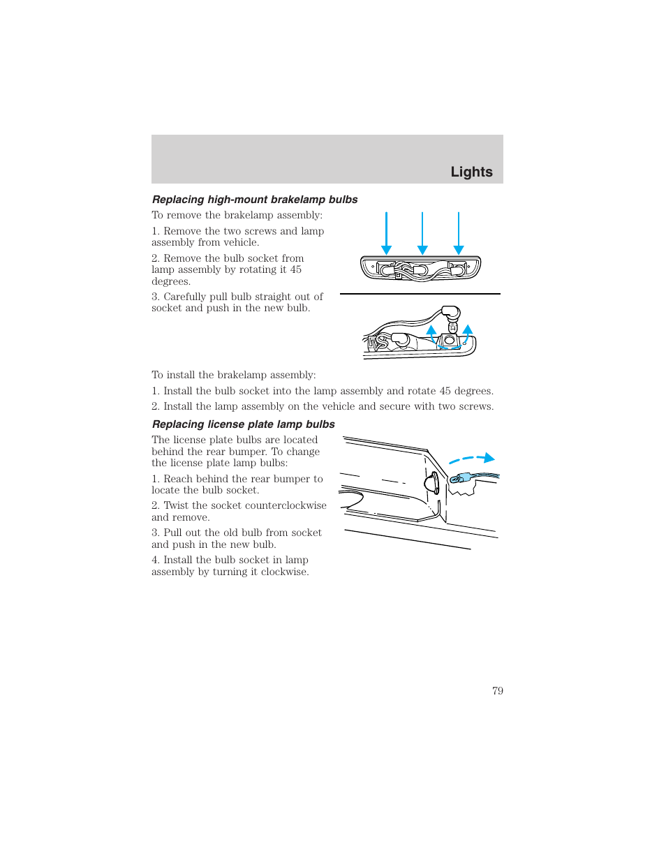Lights | FORD 2004 Excursion v.1 User Manual | Page 79 / 272