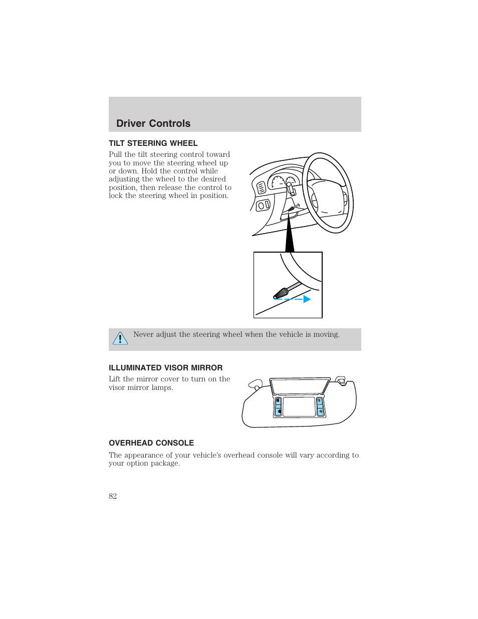 Driver controls | FORD 2004 Excursion v.1 User Manual | Page 82 / 272