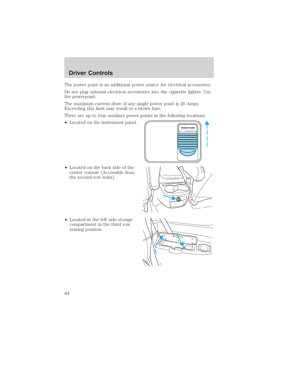 Driver controls | FORD 2004 Excursion v.1 User Manual | Page 84 / 272