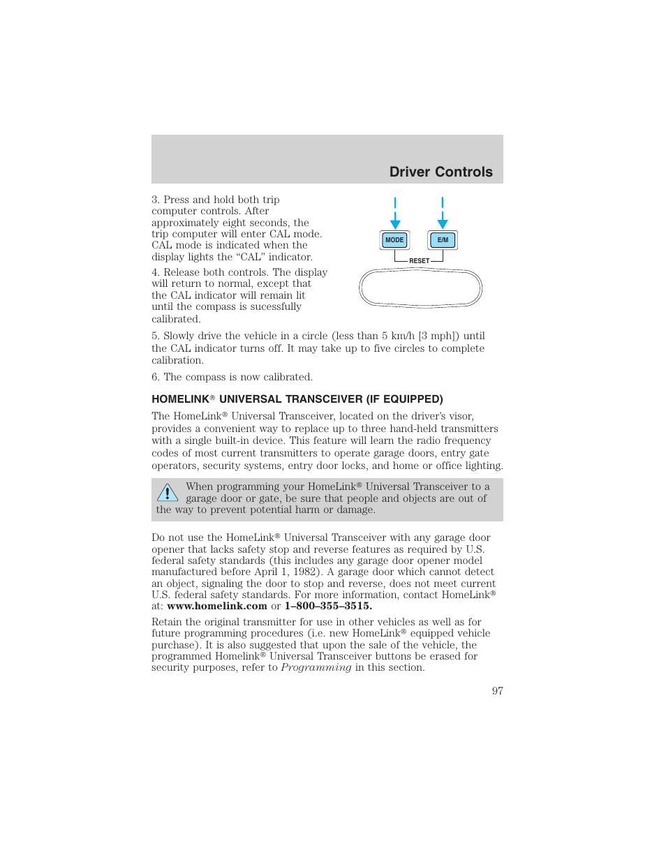 Driver controls | FORD 2004 Excursion v.1 User Manual | Page 97 / 272