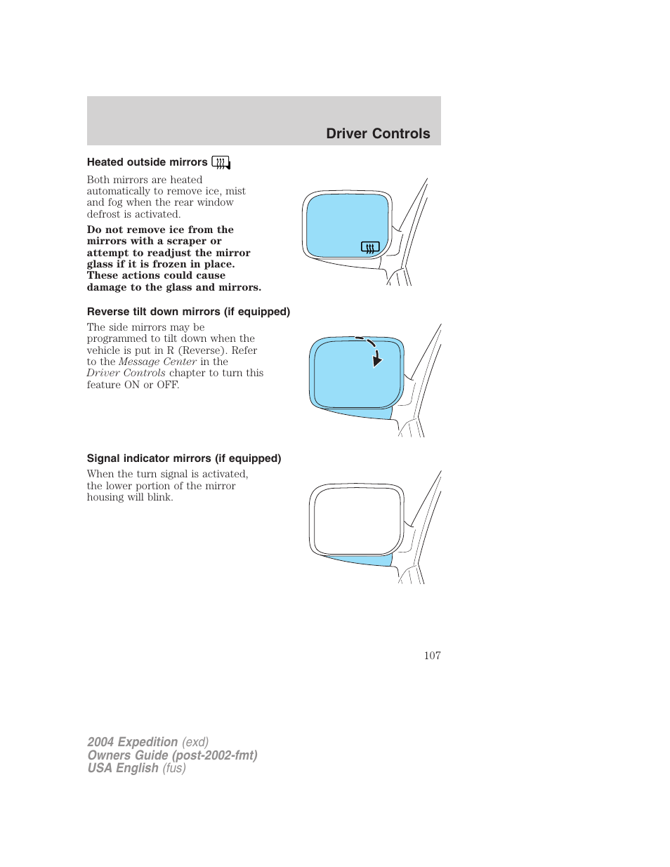 Driver controls | FORD 2004 Expedition v.1 User Manual | Page 107 / 344