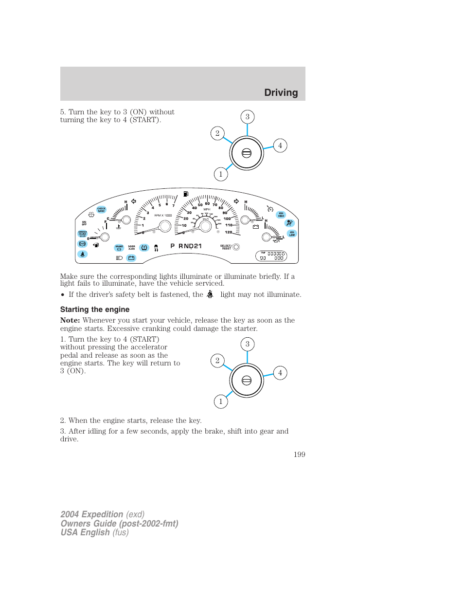 Driving | FORD 2004 Expedition v.1 User Manual | Page 199 / 344