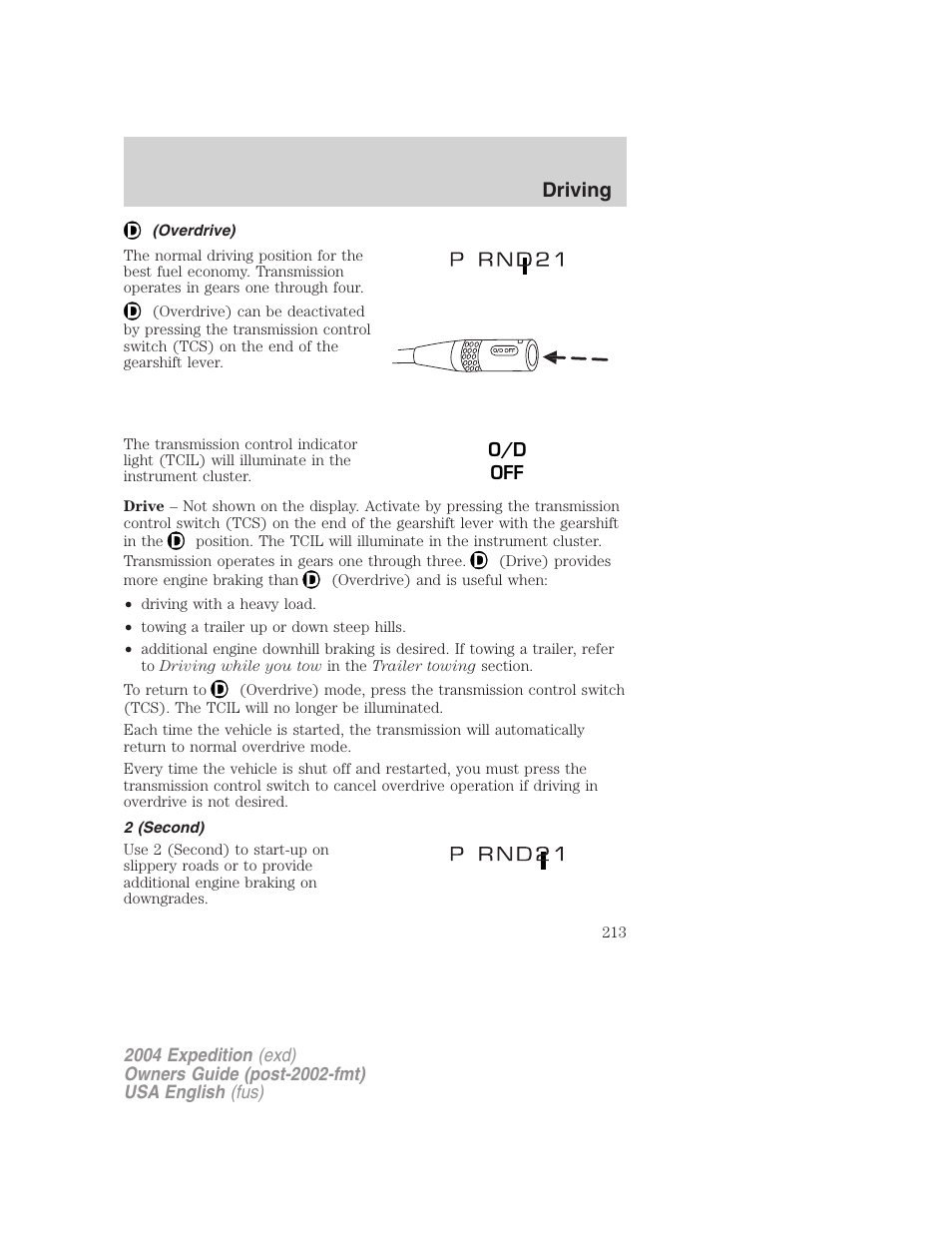 Driving | FORD 2004 Expedition v.1 User Manual | Page 213 / 344