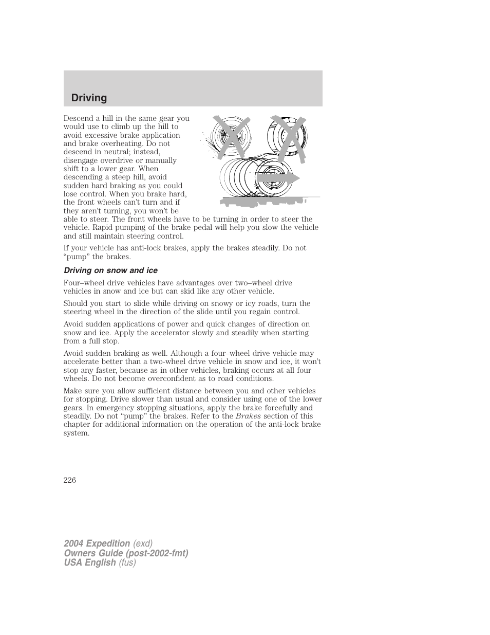 Driving | FORD 2004 Expedition v.1 User Manual | Page 226 / 344