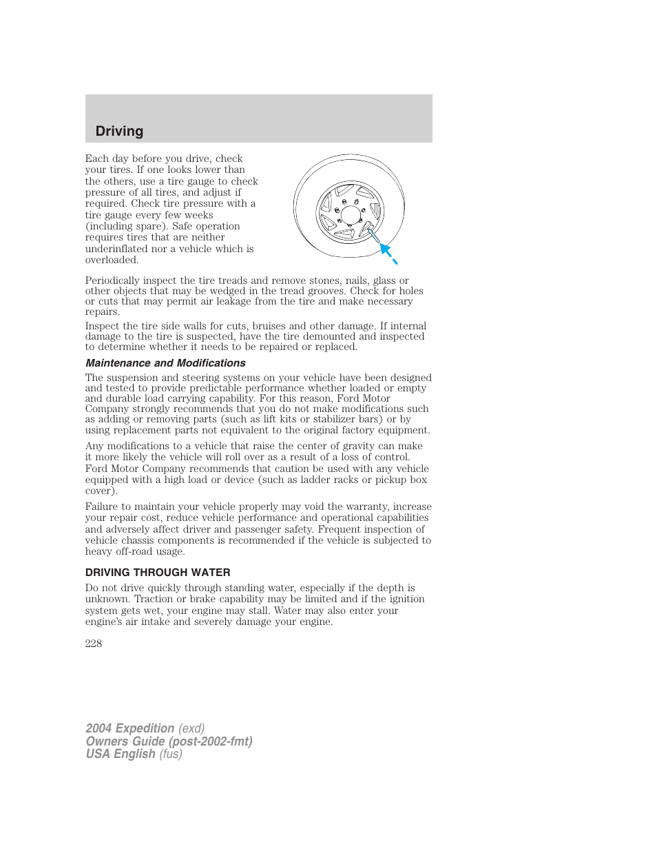 Driving | FORD 2004 Expedition v.1 User Manual | Page 228 / 344