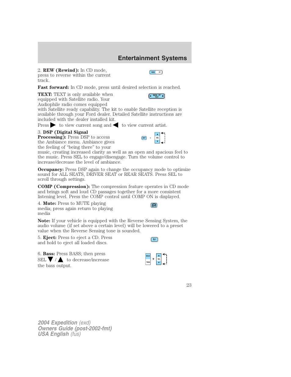 Entertainment systems | FORD 2004 Expedition v.1 User Manual | Page 23 / 344