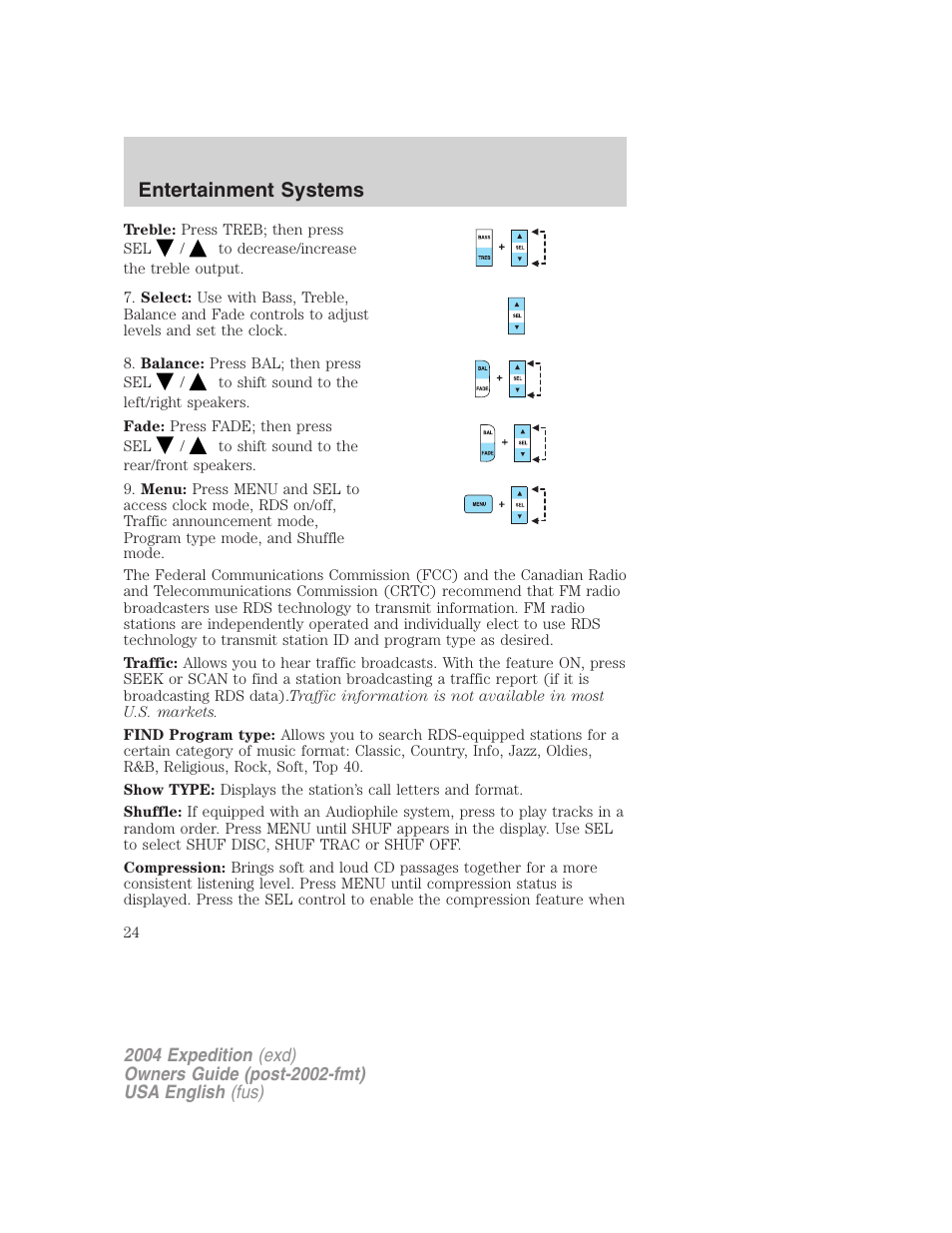 Entertainment systems | FORD 2004 Expedition v.1 User Manual | Page 24 / 344