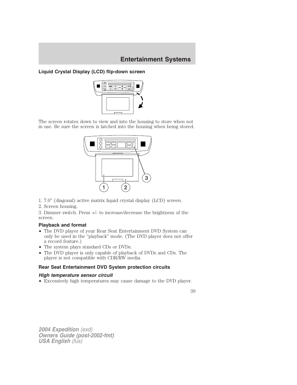 Entertainment systems | FORD 2004 Expedition v.1 User Manual | Page 39 / 344